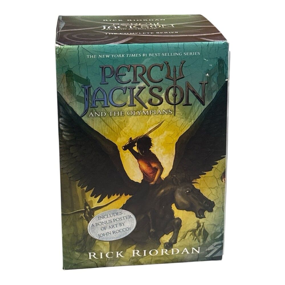 PERCY JACKSON and the Olympians Complete Series Set 1-5 Rick Riordan PB Lot of 5